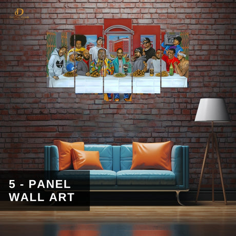Mix Rappers - Music - 5 Panel Wall Art