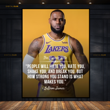 Lebron James LAKERS Quote Premium Wall Art