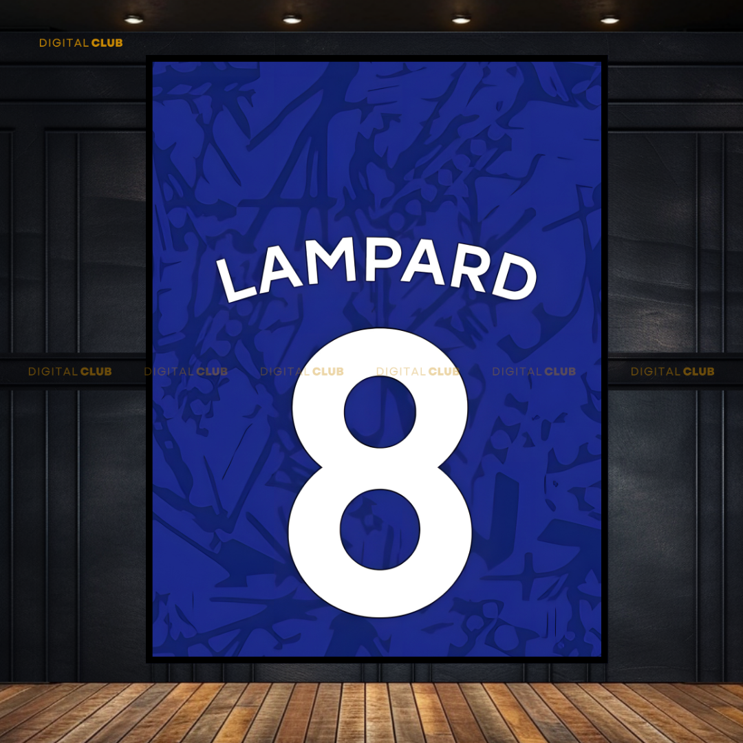 Lampard 8 - Chelsea Shirt - Premium Wall Art