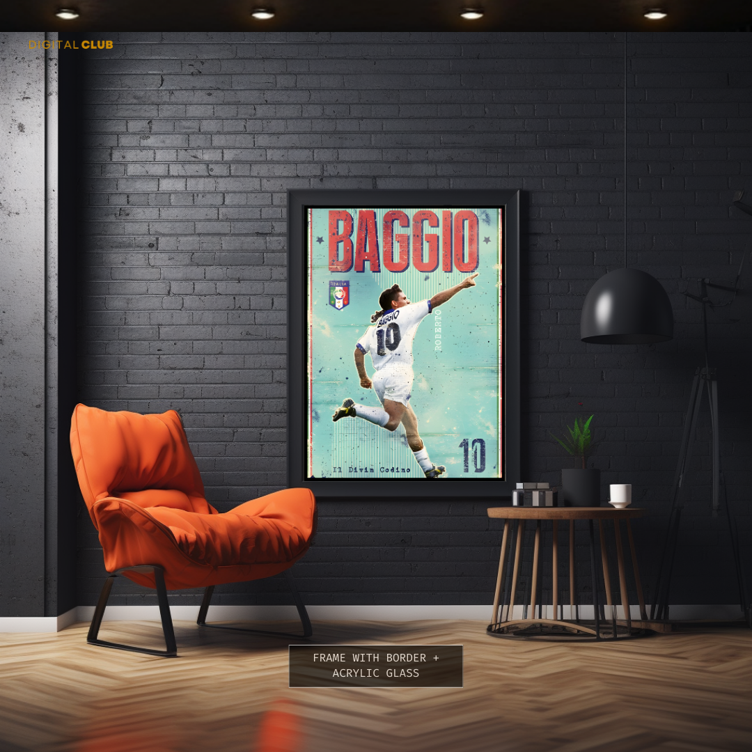Roberto Baggio - Football - Premium Wall Art