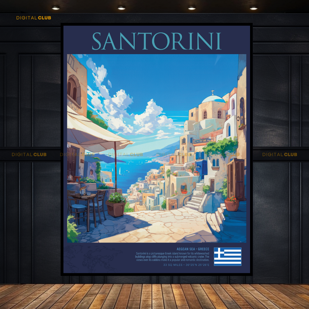 Santorini Greece Premium Wall Art