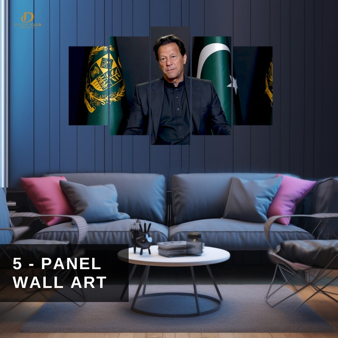 Imran Khan - Pakistan - 5 Panel Wall Art