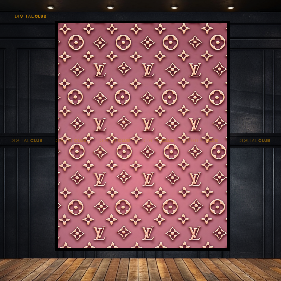 LV Seamless Pattern - Premium Wall Art