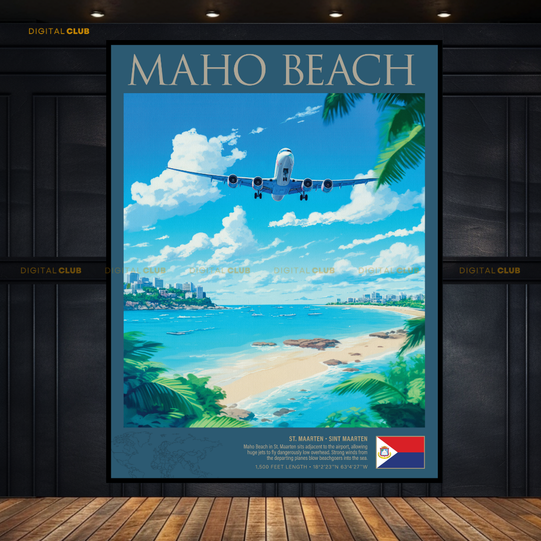 Maho Beach Premium Wall Art