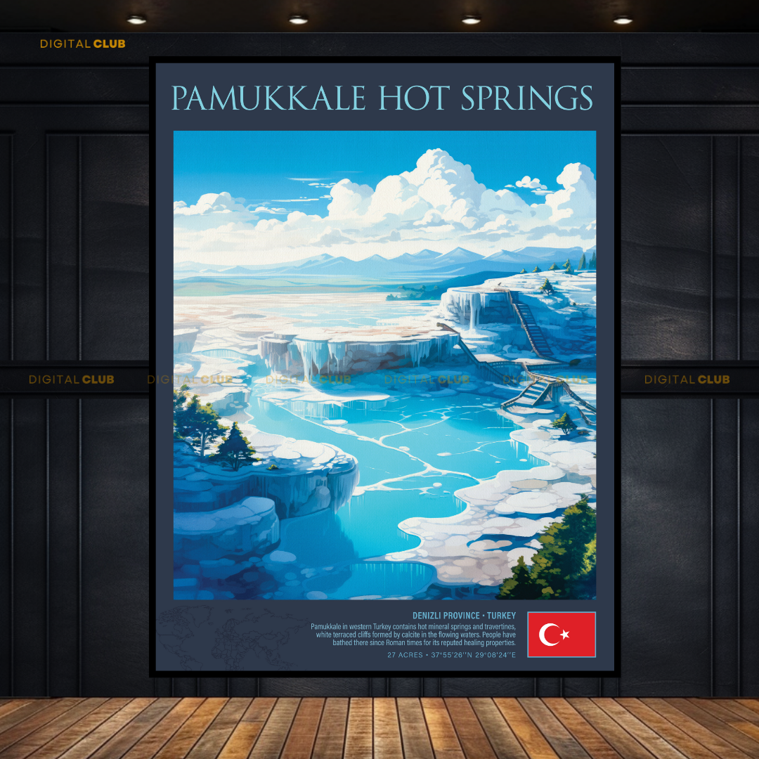 Pamukkale Hot Springs Premium Wall Art