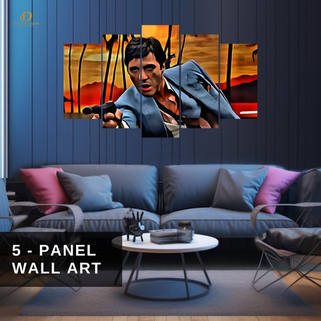 Tony Montana - Scarface - 5 Panel Wall Art