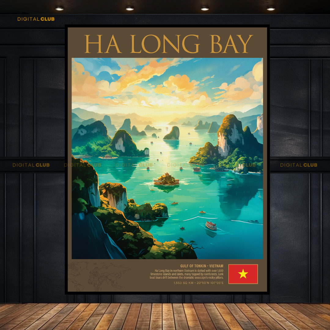 Ha Long Bay Vietnam Premium Wall Art
