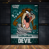 Tasmanian Devil Looney Toons Premium Wall Art