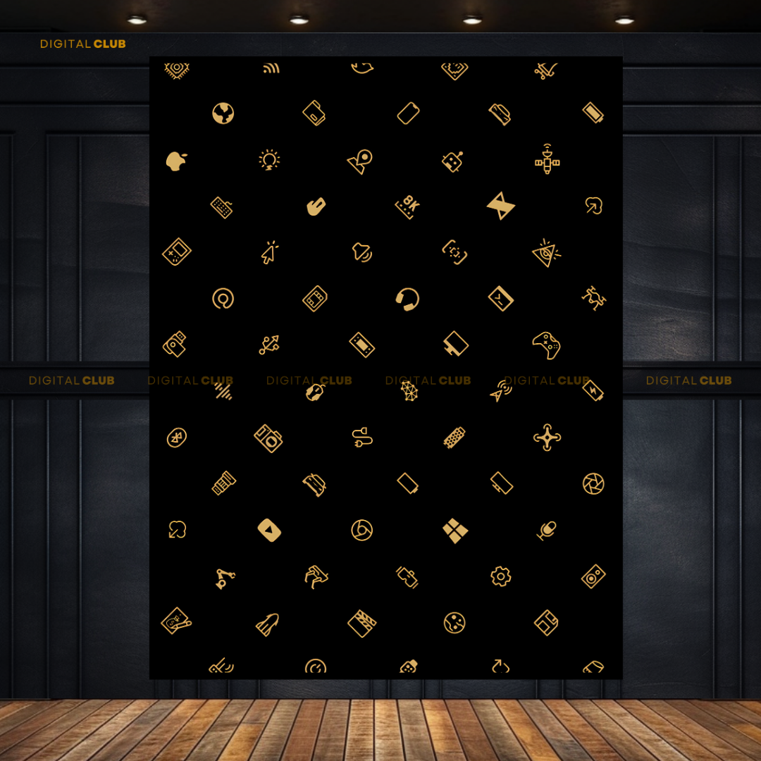 MKBHD Icons - Gold - Premium Wall Art