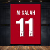 M SALAH 11 - Liverpool Shirt - Premium Wall Art