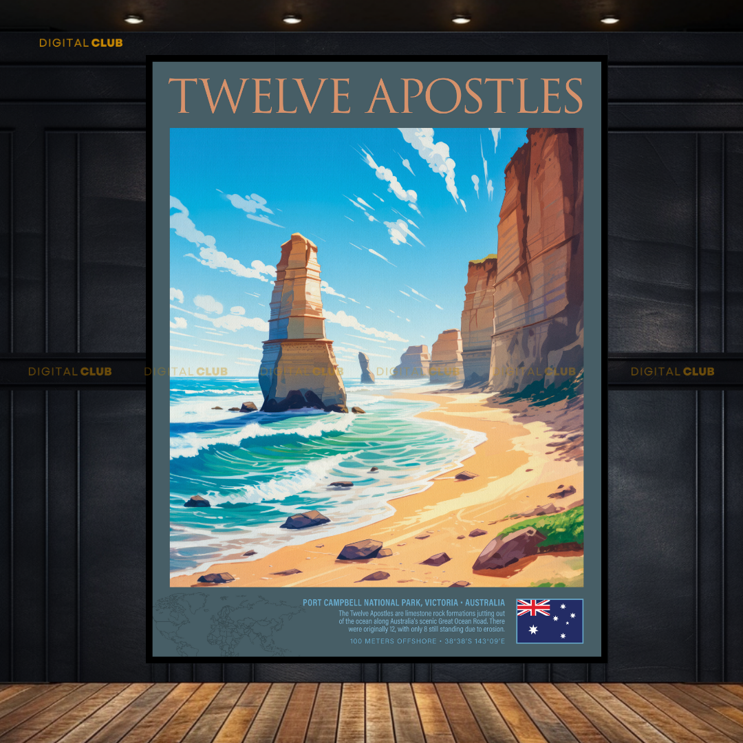 Twelve Apostles Australia Premium Wall Art