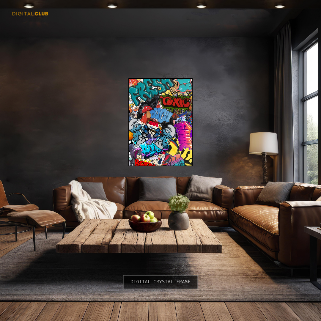 Smurf Pop ART Artwork Premium Wall Art