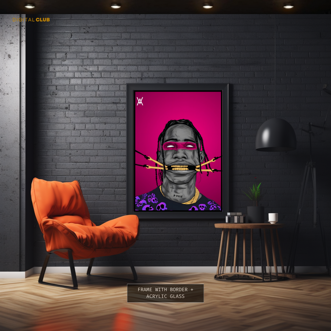 Travis Scott - Music Artist - Premium Wall Art