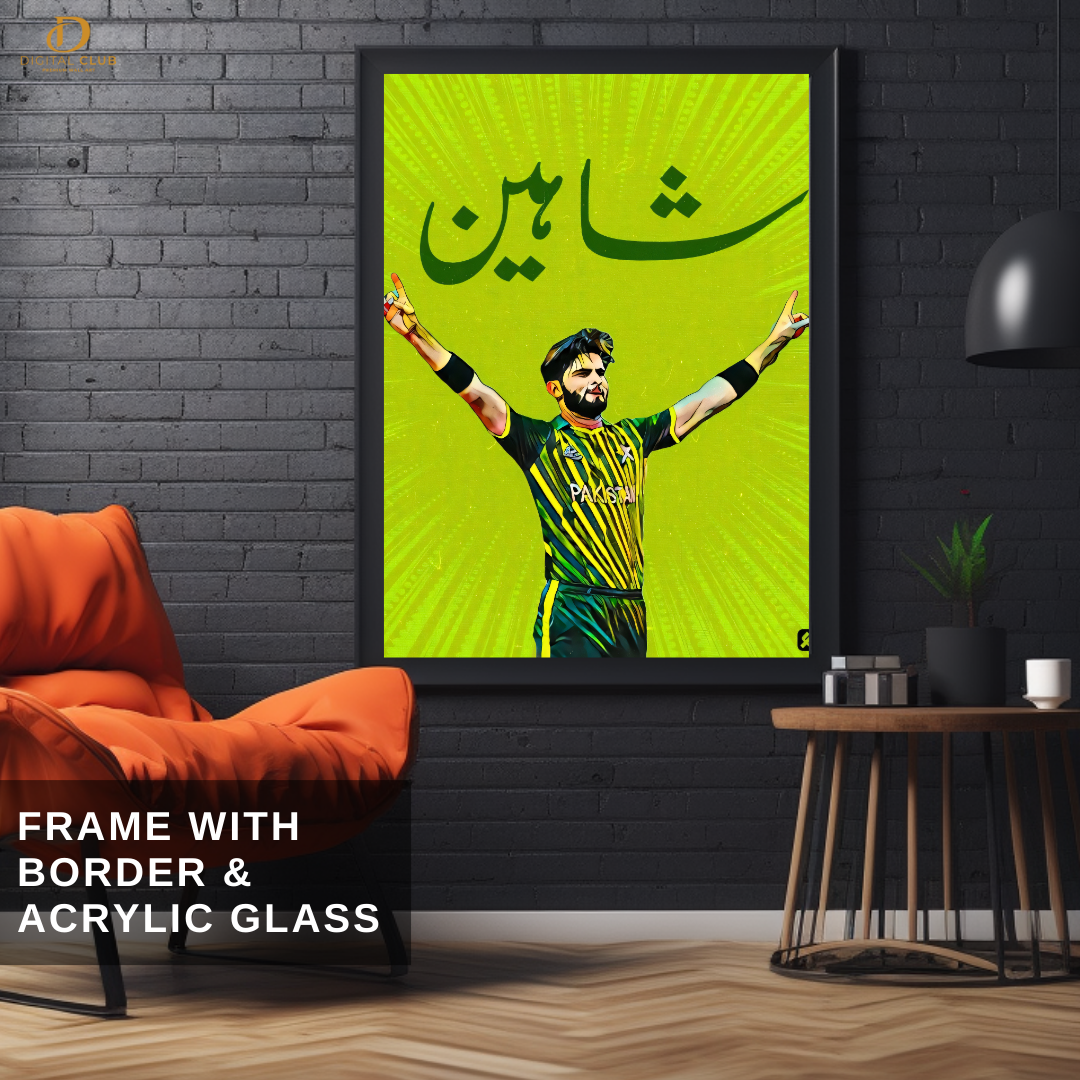 Shaheen Afridi - Cricket - Premium Wall Art