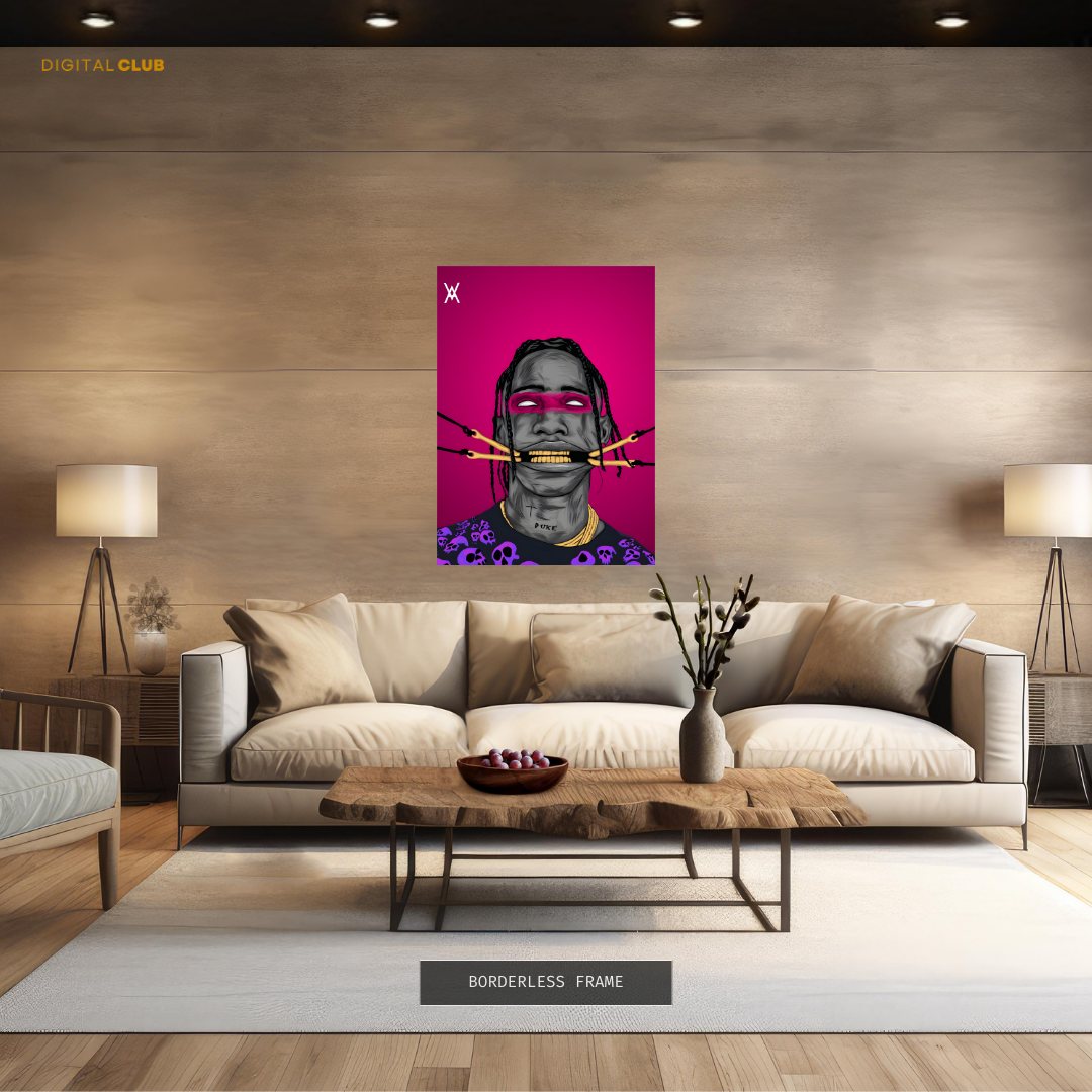 Travis Scott - Music Artist - Premium Wall Art