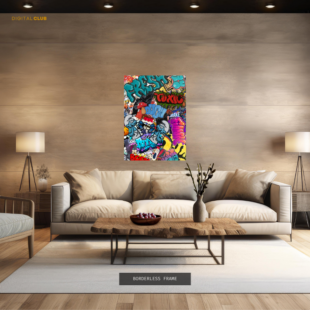 Smurf Pop ART Artwork Premium Wall Art