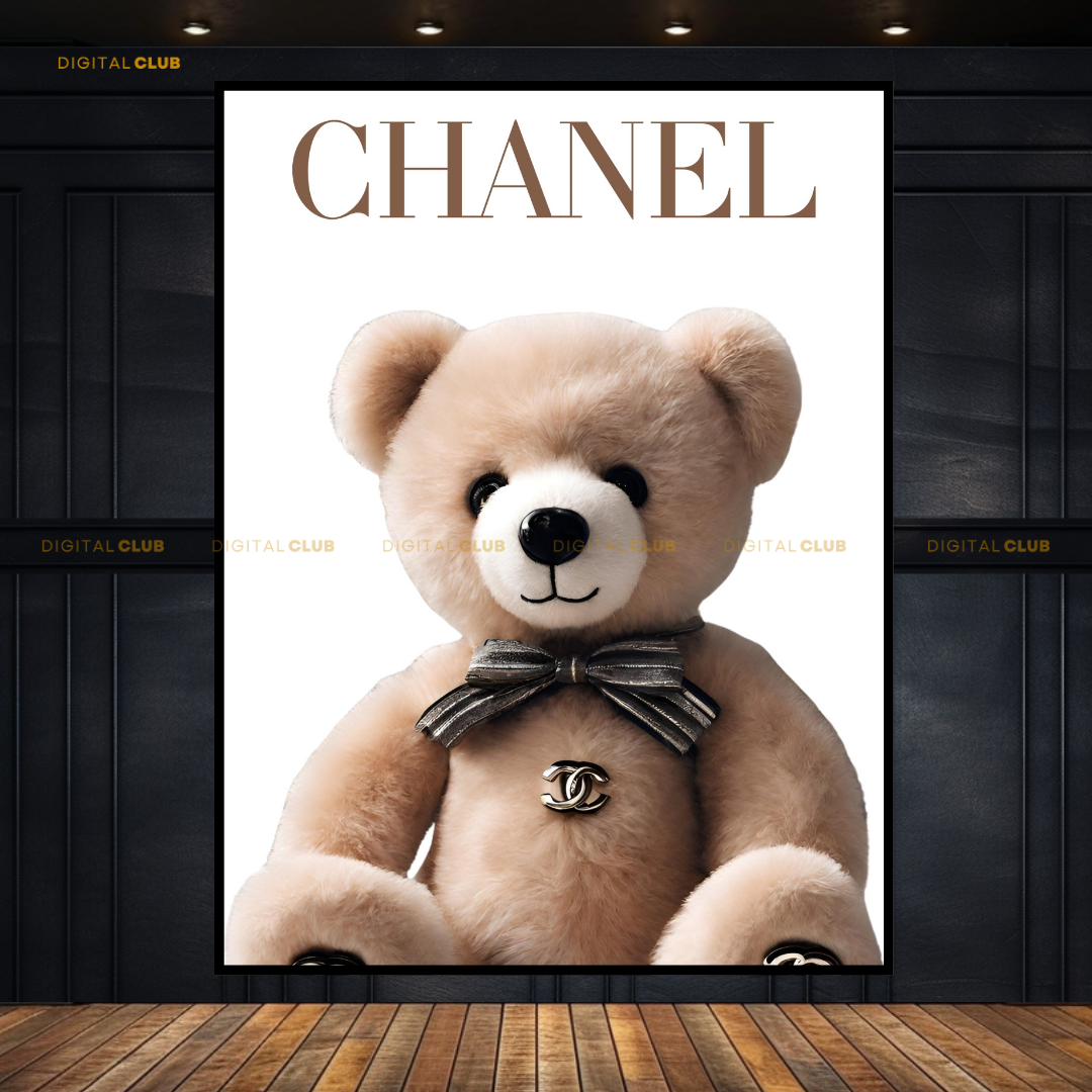 CHANEL Teddy Bear Premium Wall Art