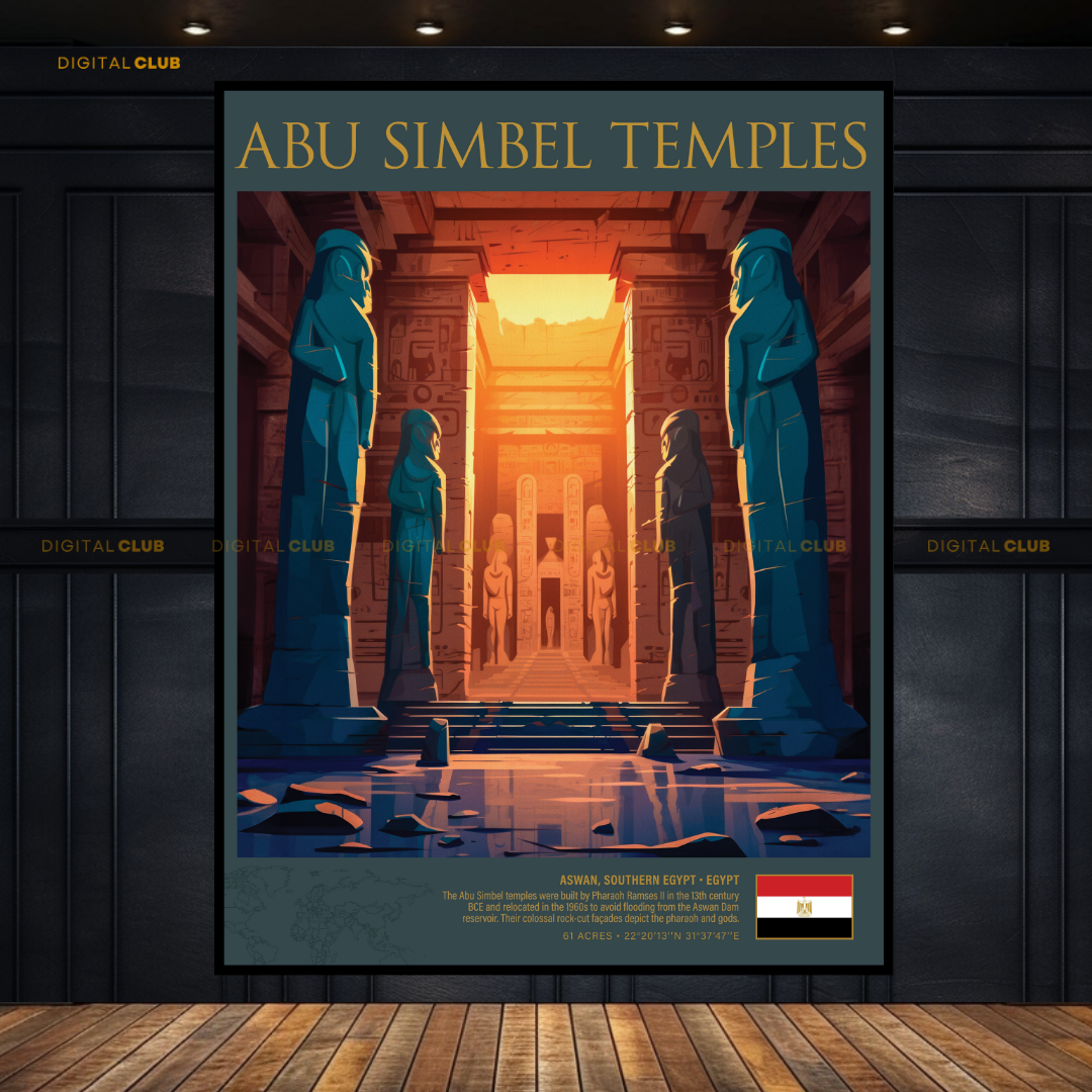 Abu Simbel Temples Egypt Premium Wall Art