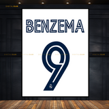 Benzema 9 - Football - Premium Wall Art