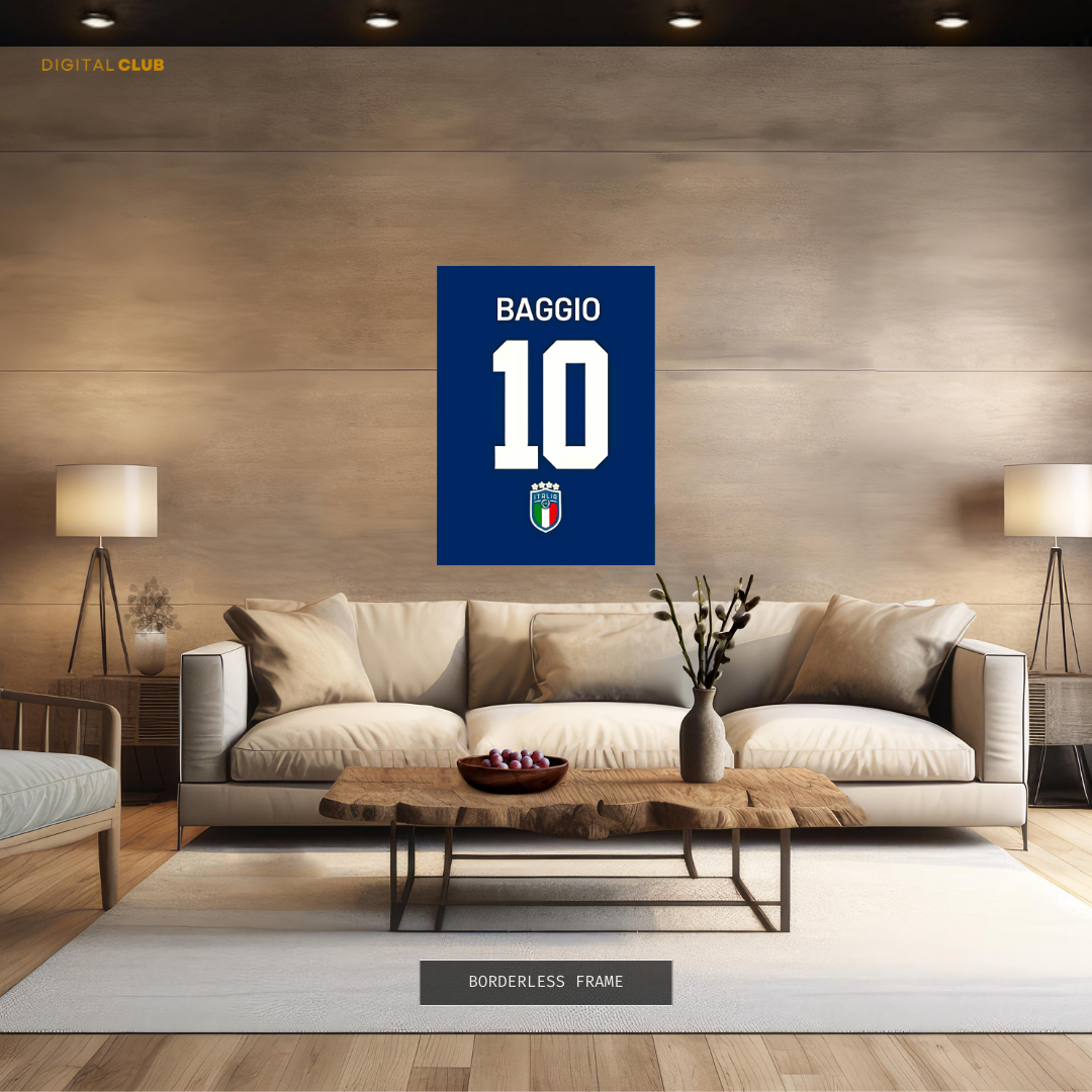 Baggio 10 - Football - Premium Wall Art