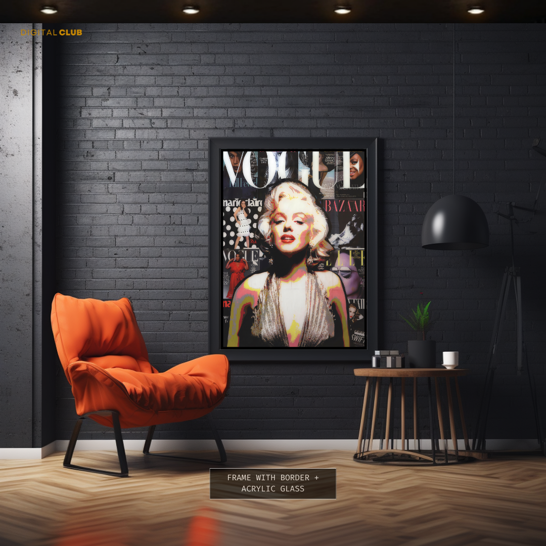 Marilyn Monroe VOGUE Magazine Fashion Premium Wall Art