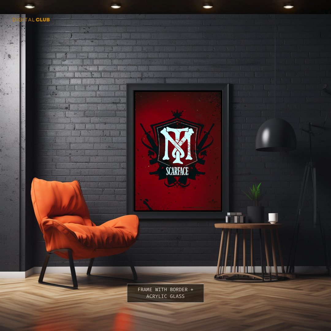 Scarface Tony Montana Logo Premium Wall Art