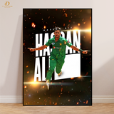 Hassan Ali - Cricket - Premium Wall Art