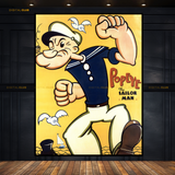 Popeye the Sailor Man Artwork Premium Wall Art