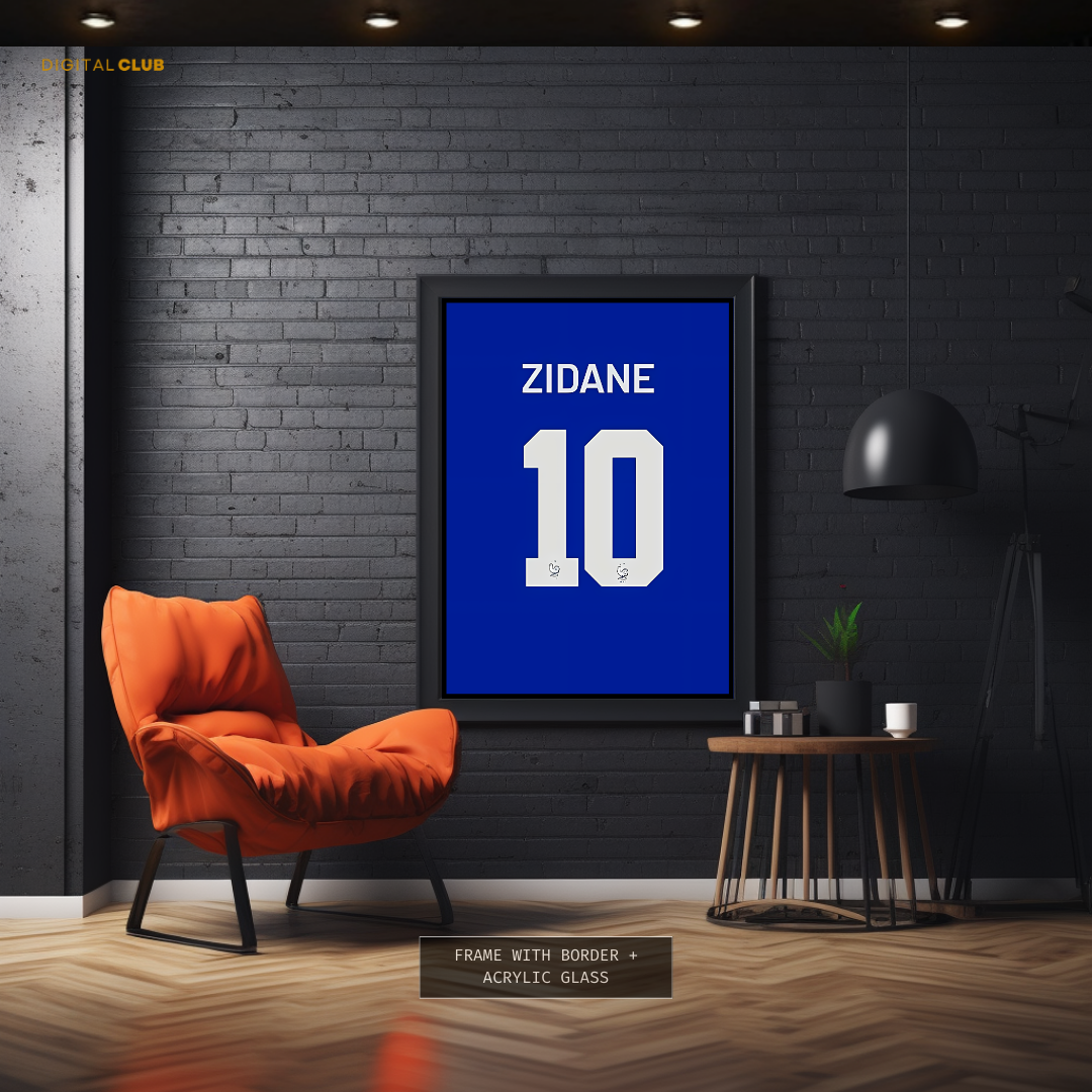 Zidane 10 - Football - Premium Wall Art