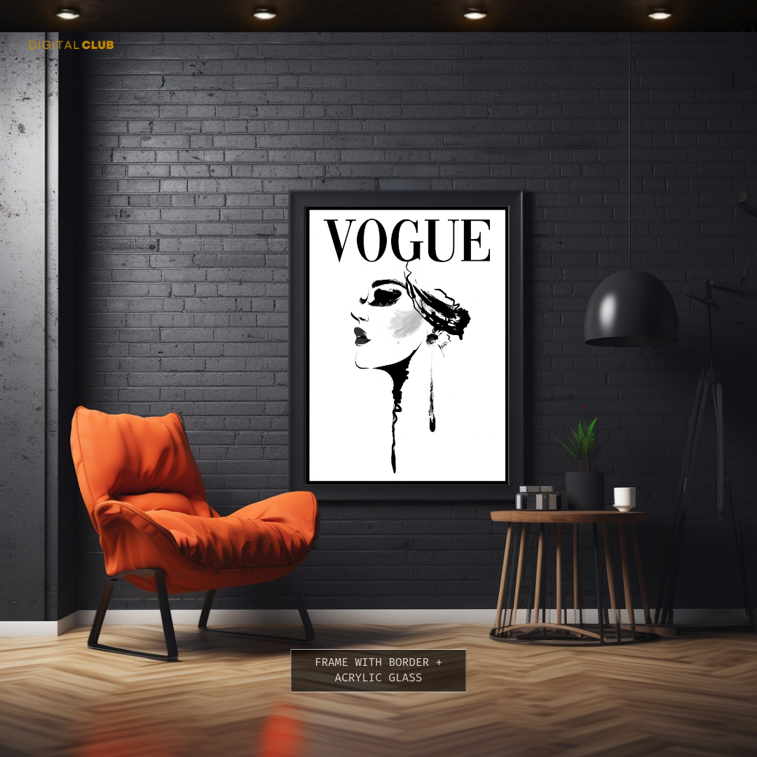 Beautiful Girl VOGUE Magazine Fashion Premium Wall Art