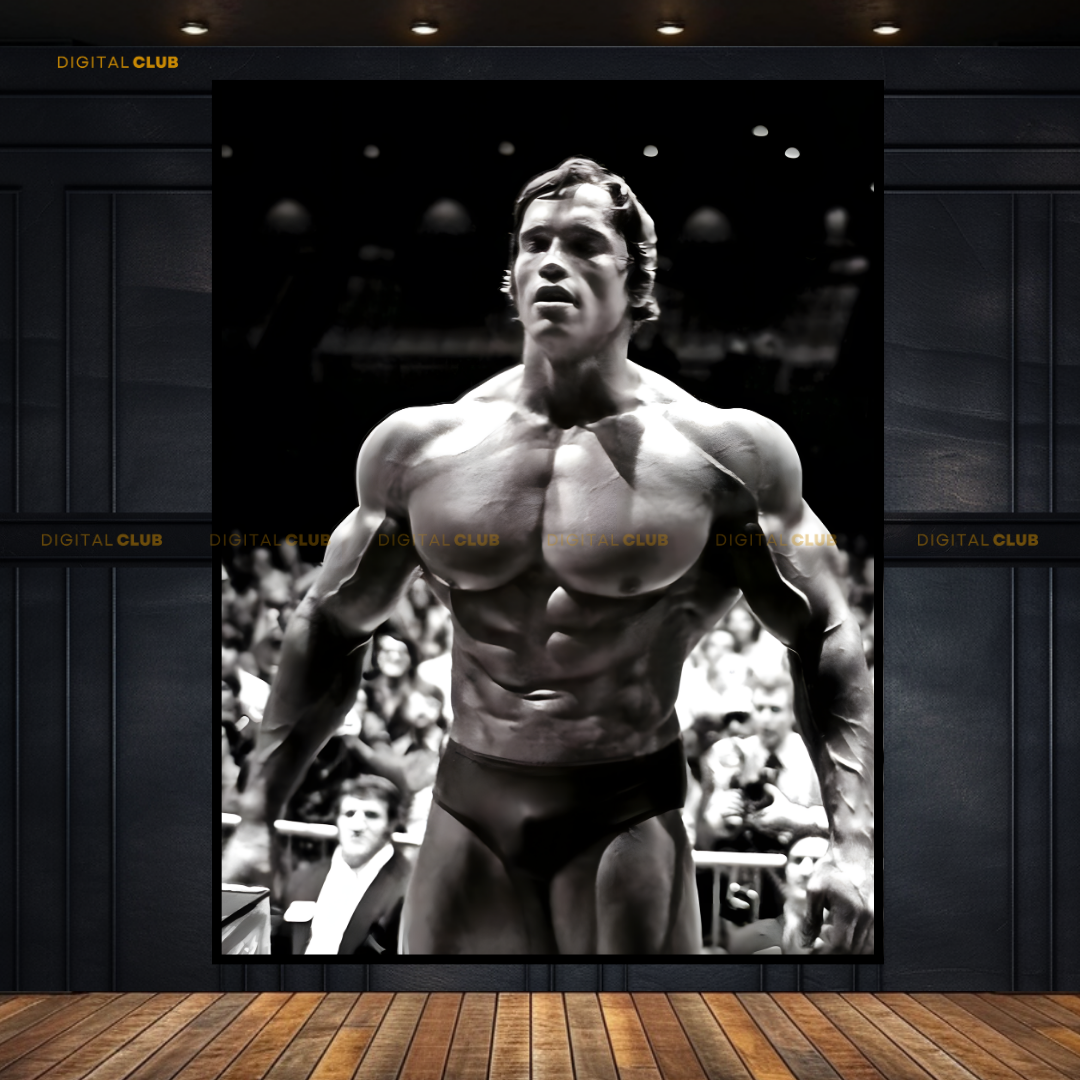 Arnold Schwarzenegger Weight Lifting Premium Wall Art