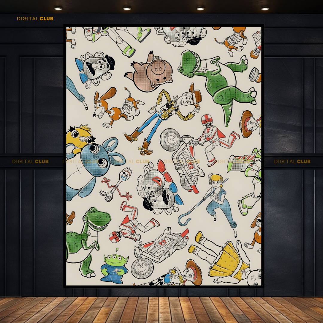 Toy Story Pattern Premium Wall Art