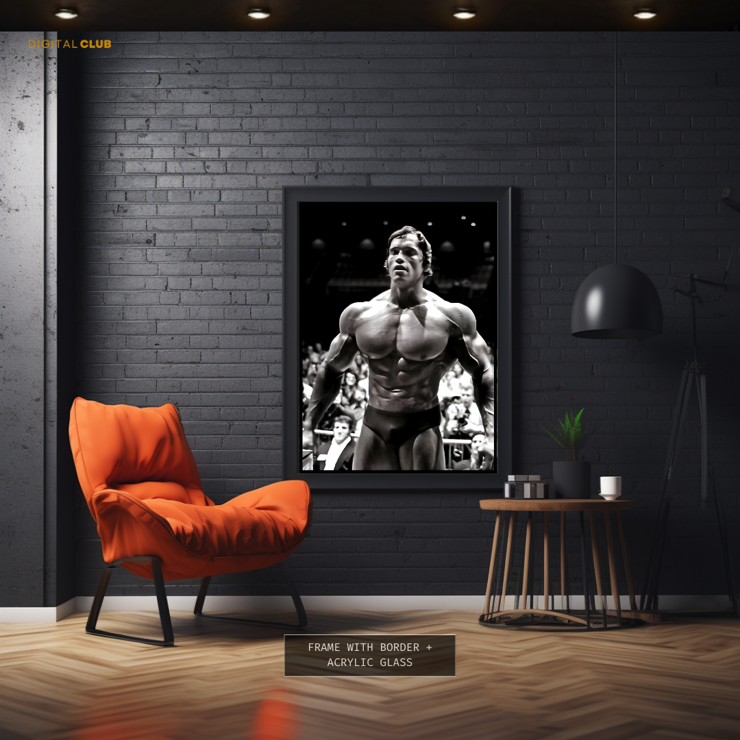 Arnold Schwarzenegger Weight Lifting Premium Wall Art