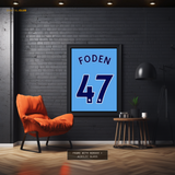 FODEN 47 - Man City Shirt - Premium Wall Art