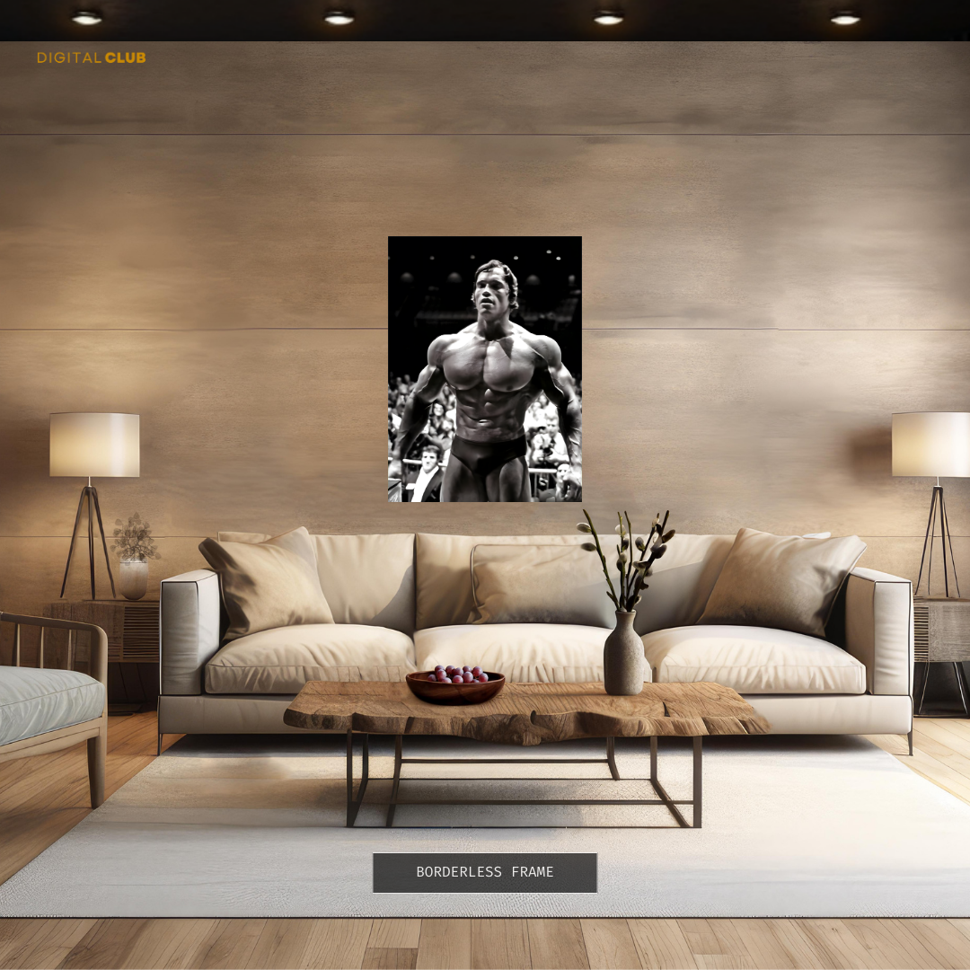 Arnold Schwarzenegger Weight Lifting Premium Wall Art