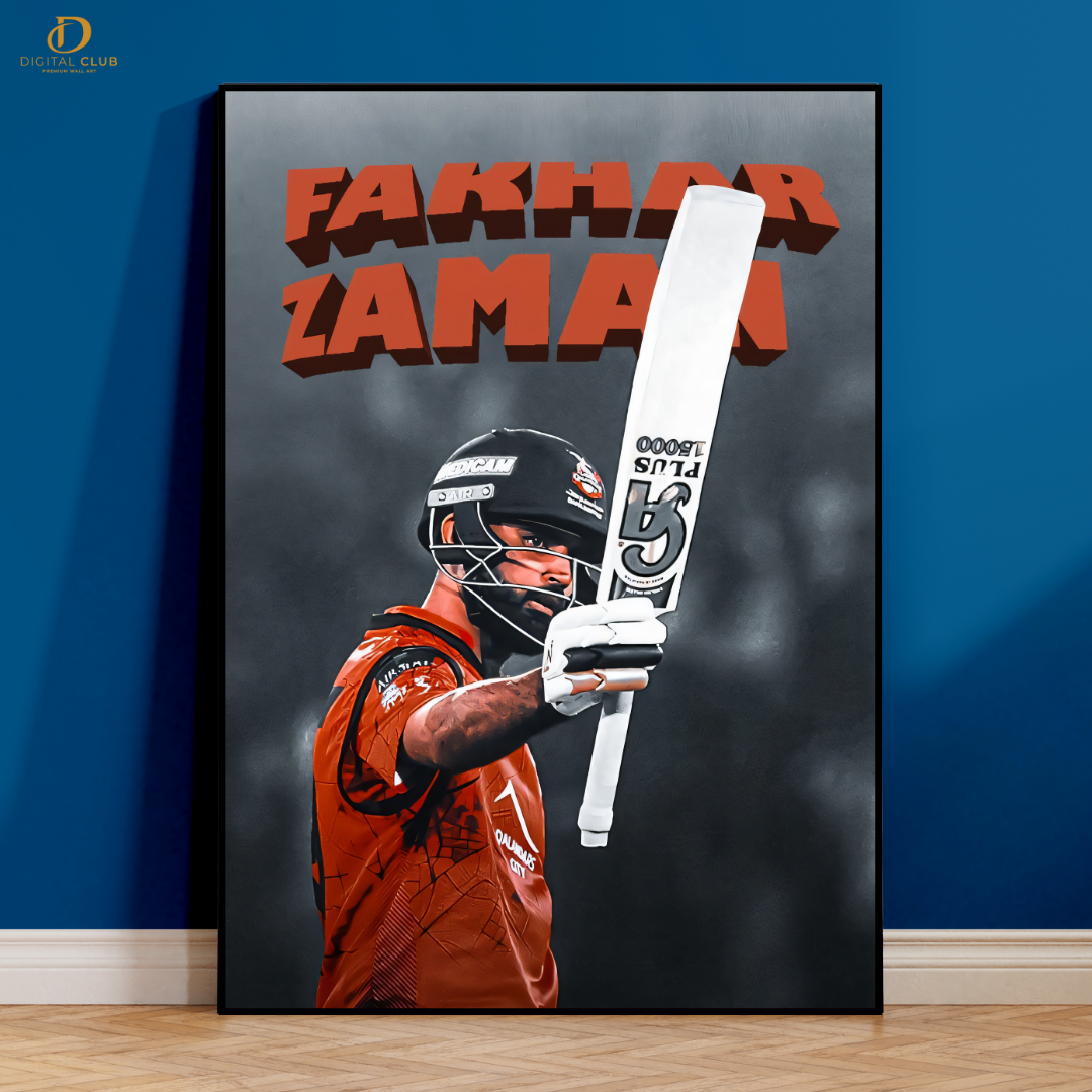 Fakhar Zaman - Cricket - Premium Wall Art