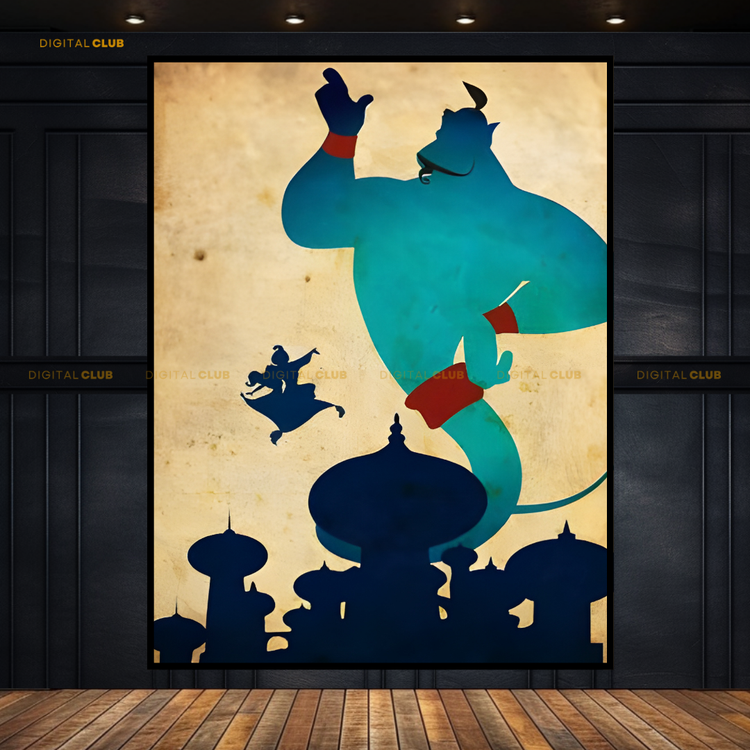 Aladdin Gennie Movie Disney Premium Wall Art
