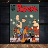 Popeye in the Boxing Ring Premium Wall Art