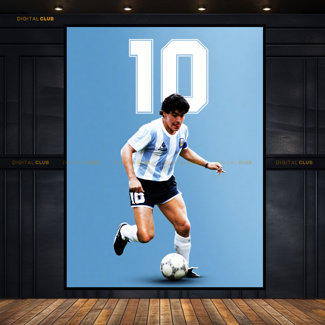 Maradona 10 Football Legend Premium Wall Art