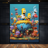 Simpsons Anime Premium Wall Art