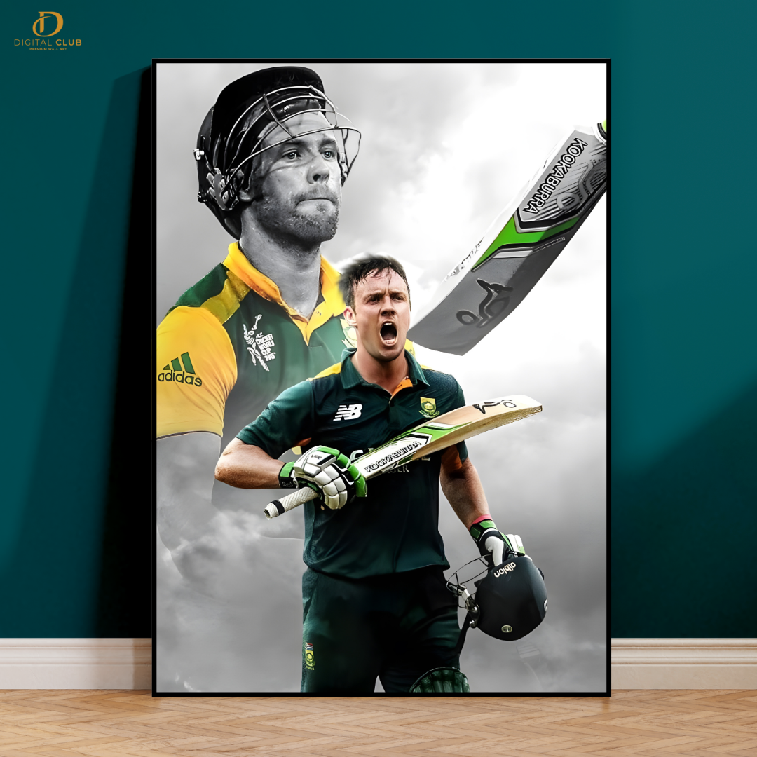 AB De Villiers - Cricket - Premium Wall Art