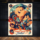 Popeye the Sailor Man Cartoon Premium Wall Art