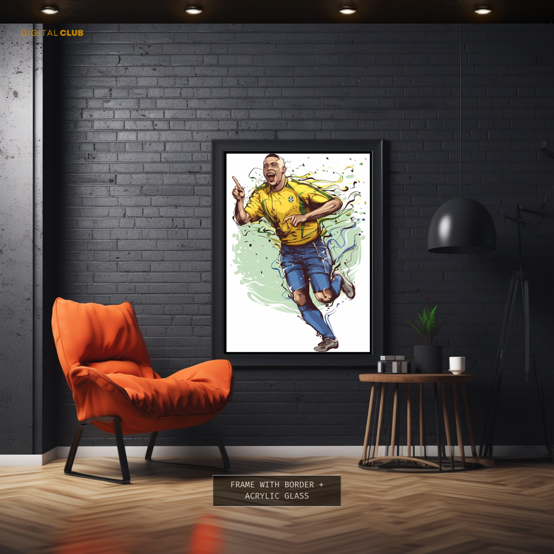 Ronaldo - Brazil Football - Premium Wall Art