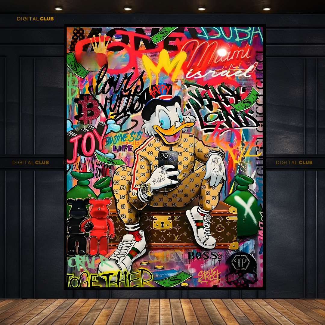 Donald Duck x Gucci - Pop ART - Premium Wall Art