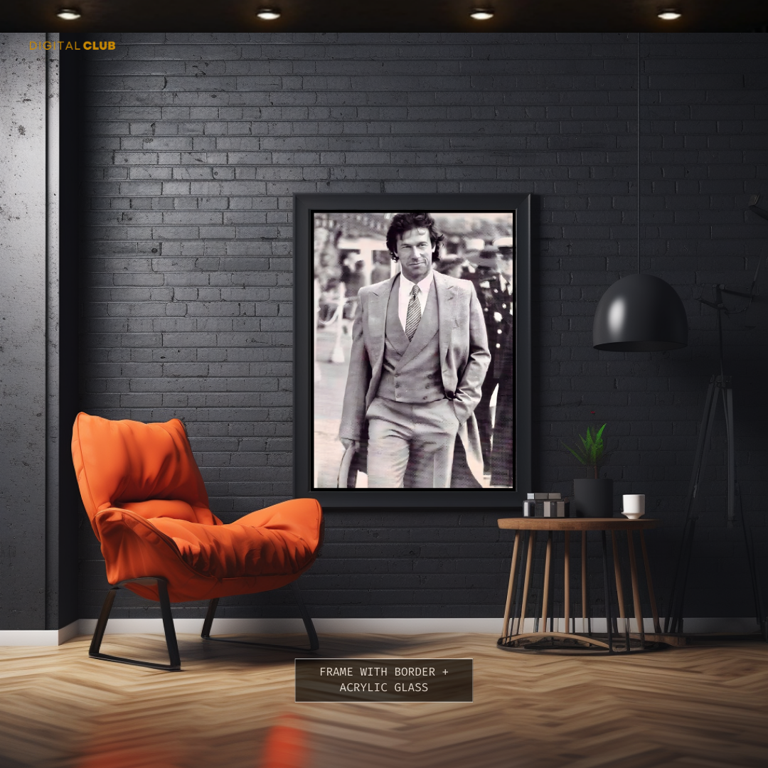 Imran Khan Black & White Premium Wall Art