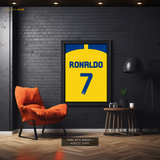 Ronaldo 7 - Al Nassr Shirt - Premium Wall Art