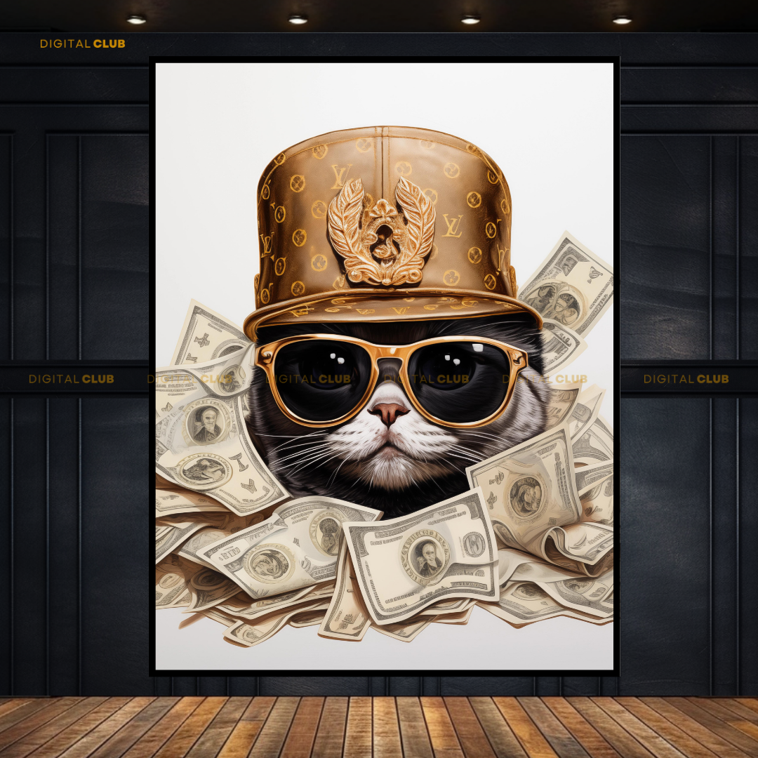 Rich Cat - Animal & Wildlife Premium Wall Art