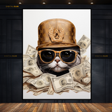 Rich Cat - Animal & Wildlife Premium Wall Art