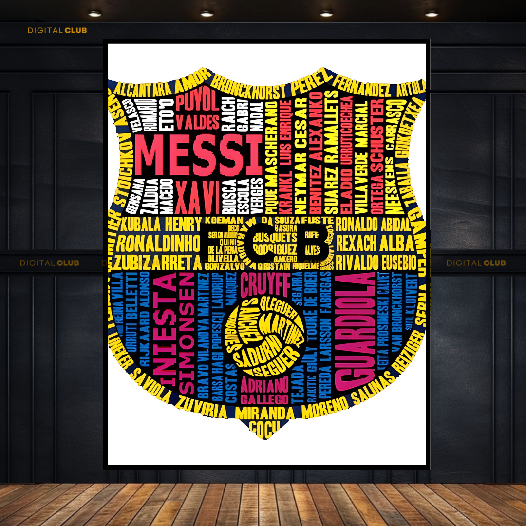 Barcelona FC - Logo Artwork - Premium Wall Art