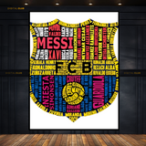 Barcelona FC - Logo Artwork - Premium Wall Art